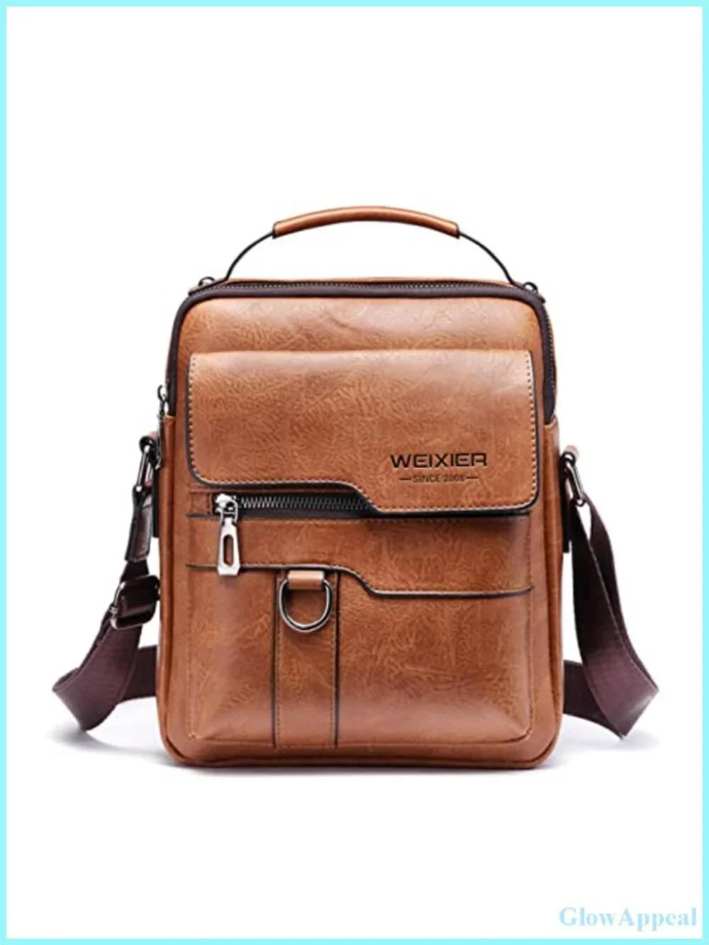 PU Leather Messenger Bag Crossbody Shoulder Bag Vintage Handle